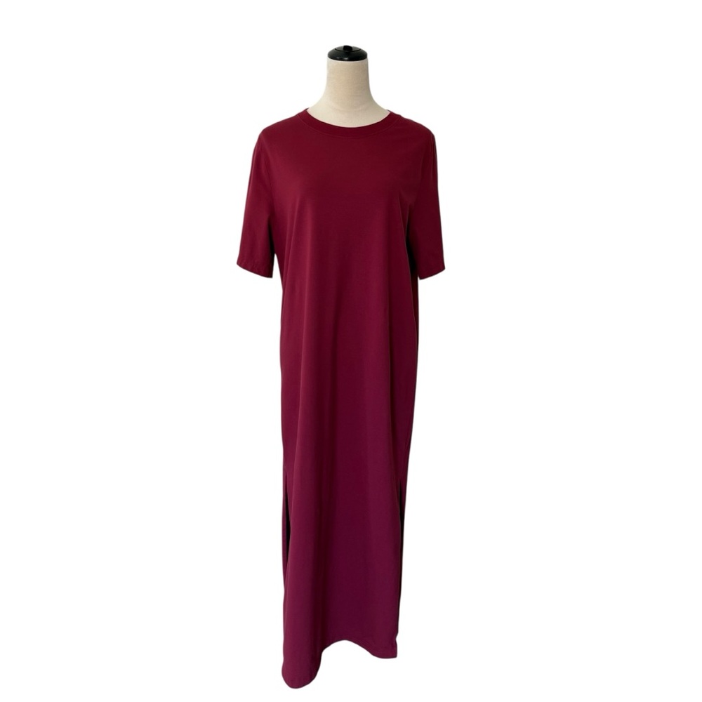 COS Burgundy Midi Dress